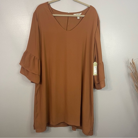 Nine Eight Dress XXXL Rust Brown - Picture 4 of 12